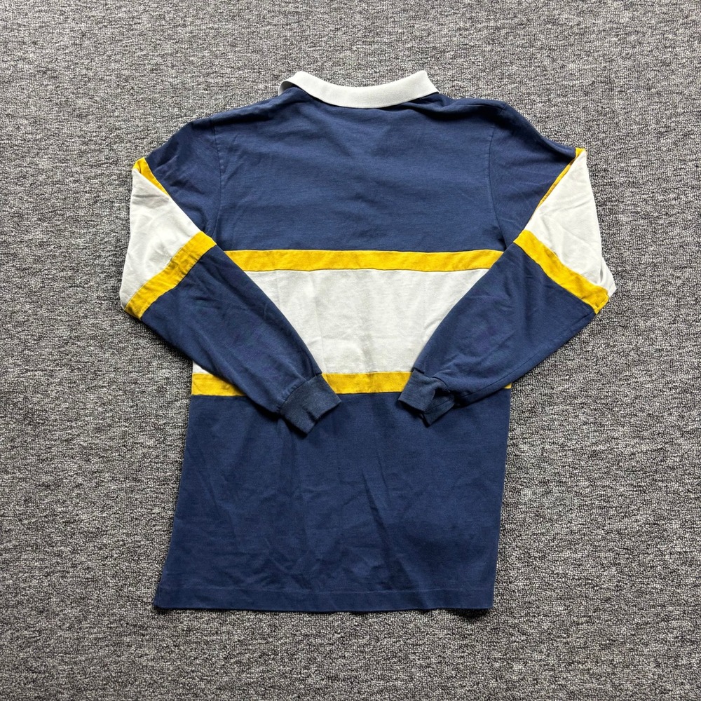 Vintage 1990s Nutmeg Georgia Tech Rugby Polo Long Sleeve Blue Size Large - Picture 4 of 7